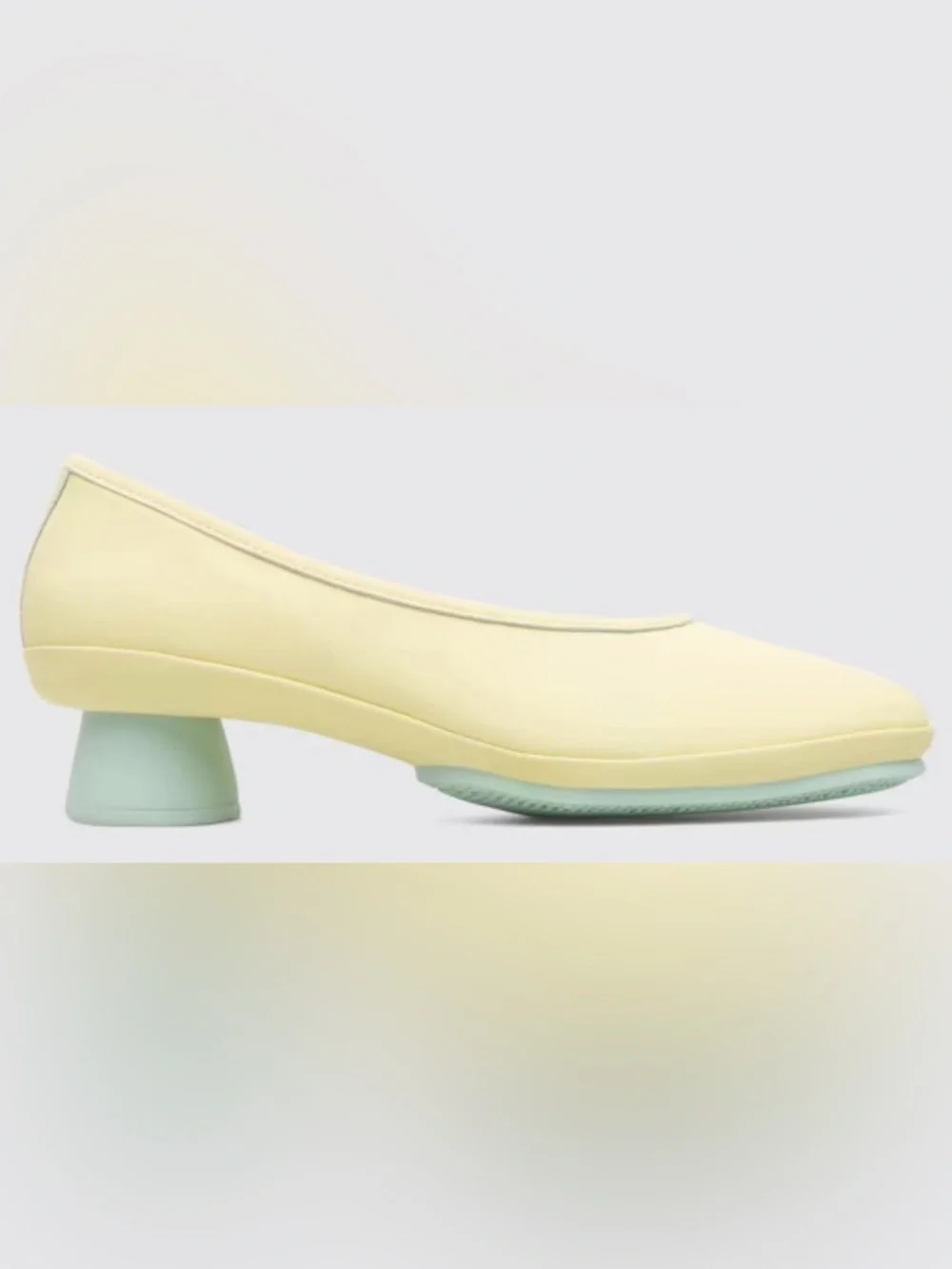 New Camper Alright Yellow Leather Wedge Slip-On